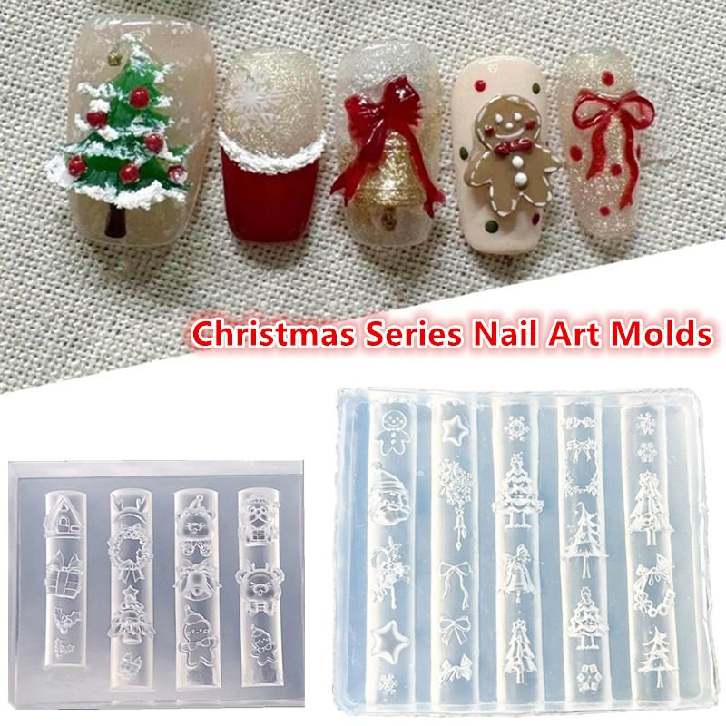 Nail Art For Men - Рождественский снеговик, Рождественская елка, 3d форма