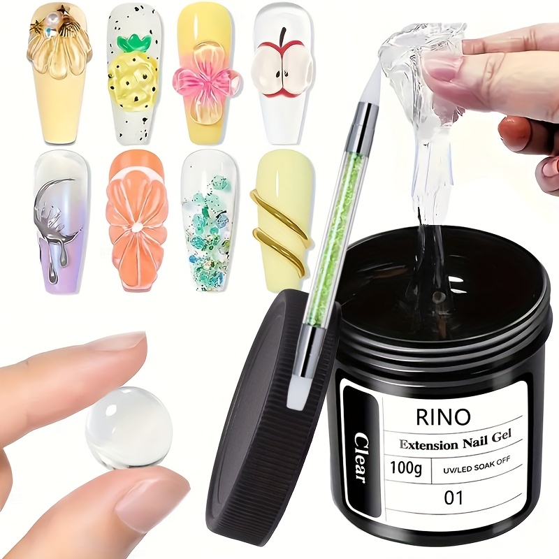 Nail Art Gel Polish - 100 г прозрачного нелипкого геля для
