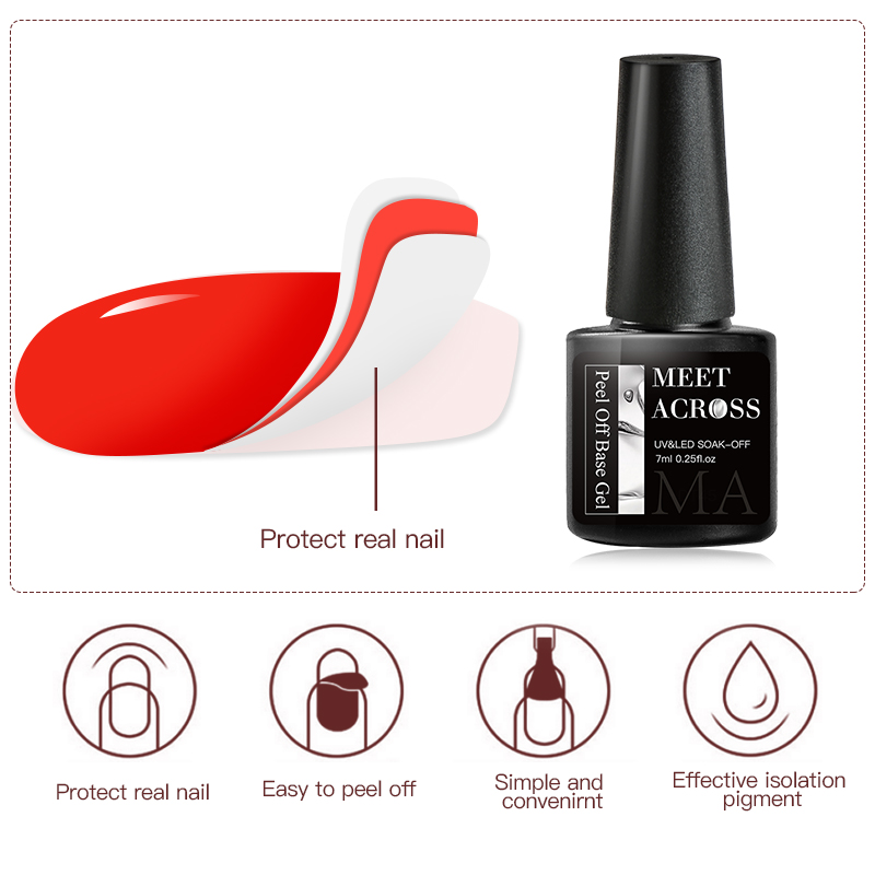 MEET ACROSS 7 мл Peel Off Gel  – обзор и цена Peel Off Base Coat