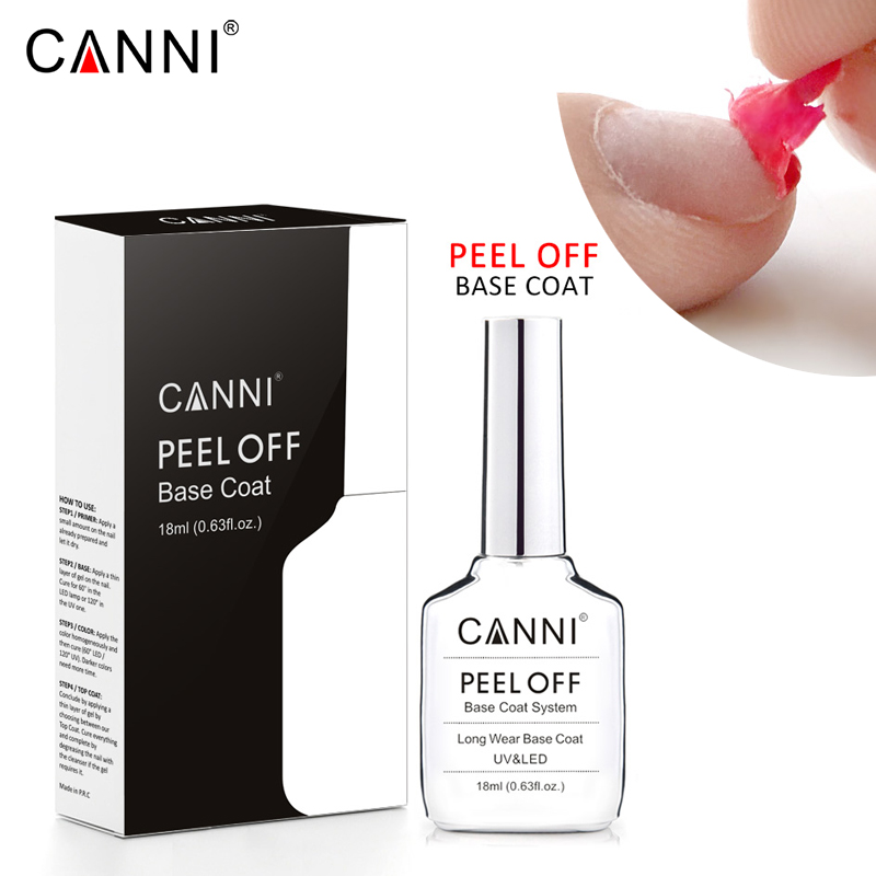 CANNI 18 мл TPO HEMA Free Гель – обзор и цена Peel Off Base Coat